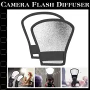 Universal Camera Flash Diffuser Softbox Silver White Reflector For Canon/Nikon