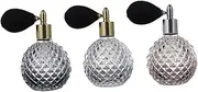 Veemoon 3pcs Set of 100ml Perfume Bottles Glass Continuous Spray Bottles Travel Toiletries Small Spray Bottles Perfume Travel Bottle Perfume Sprayer Random