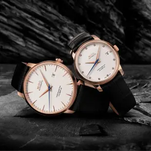 【MIDO 美度】官方授權 Baroncelli 永恆系列天文台認證機械對錶 情侶手錶(M0274083603100+M0272083603600)