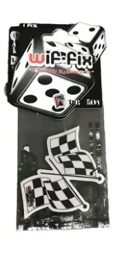 CHECKERED FLAG AIR FRESHNER CAR SHED BAR MANCAVE BOATS