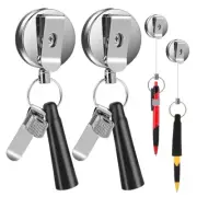 Heavy Duty Retractable Pull Pen Pencil Holder Universal Retractable Lanyard9144