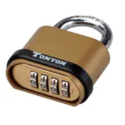 riin 1x Combination Padlock Alloy Indoor Outdoor Rust Proof Weather Proof 4 Digit Short Shackle Overall Size 52x24x70mm