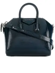Givenchy Antigona Mini Deep Blue Patent Leather Handbag