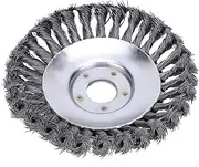 Lawn Mower Weeding Wheel Brush, Carbon Steel Wire Wheel Garden Brush, Wear Resist Grass Mowing Brush for Industrial Accessories