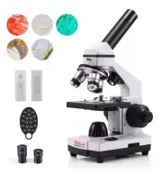 TackLife MSP01 Compound Microscope – 1000X Magnification, Monocular, Lights