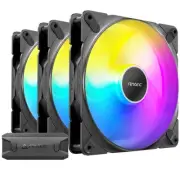 Antec TQ140ARGB_3PK Tranquil 140 Argb, 140mm X 25mm Case Fans, Argb Pwm Fans,