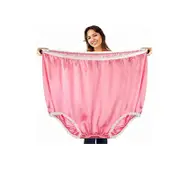 Funny Big Underwear Mama Undies Plus Size Granny Panties White Elephant Joke Gift For Women Men light pink