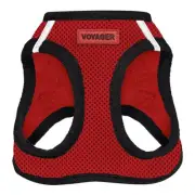 Red and Black Step In Air Mesh Harness for Dogs Comfortable and Secure Fit