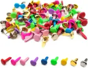 100Pcs Split Pins round Scrapbooking Brads Multicolor Paper Fastener Brads for C