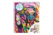 Art Maker Paint by Numbers Canvas: Vivid Elephant Painting Set Activity 14y+