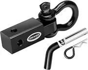 Driver Recovery Products 2 Inch Shackle Hitch Receiver with 5/8" Hitch Pin - 5-Ton (10,000 Pound) Towing Capacity Accessory with 3/4" D-Ring