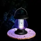 Solar Powered Outdoor Mosquito Insect Killer LED Light Trap Fly Bug Zapper Lamp