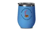 Empty nester wine glass with lid, grown children, inspiration