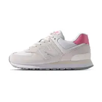 在飛比找蝦皮商城優惠-New Balance 574 女鞋 米白粉 B楦 漆皮 休