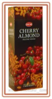 LOT OF 40 Stick CHERRY ALMOND Incense HEM ~ 2 TUBE OF 20 Sticks = 40 FRESH