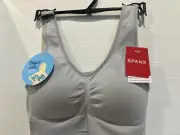 SPANX Breast of Both Worlds Reversible Tank Bra 30021R Grey/Ivory SMALL NWT