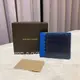 [二手] BOTTEGA VENETA 對開 短夾 皮夾 造型拼接 藍黑色造型 二手精品 正品