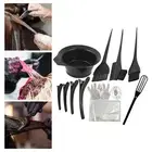 12pcs/set Hair Dyeing Brush Solid Dry Wet Use Hair Tinting Bowl Dye Brush Gloves