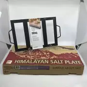 Crate & Barrel Himalayan Salt Plate Holder & 12 X 8 X 1.5 Himalayan Salt Plate