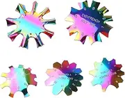 Healvian 5pcs Manicure Steel Plate Model Nail Stamping Tool Set French Nails Stencils