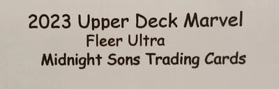 2023 UD Marvel Fleer Ultra Midnight Sons silver reg 077 Robbie Reyes