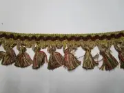 6 yards Tassel Fringe 3" TAN-BEIGE/RED/GREEN/MAUVE Drapery Fabric Trim WIN38