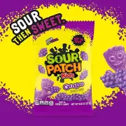 SOUR PATCH KIDS GRAPE Flavor 8.02 Oz Bag - DELICIOUS Soft & Chewy Gummy Candy
