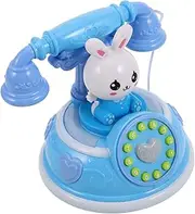 TOBBOMEY Vintage Led Telephone Toy Boys and Girls Play Phone Communication Skills Development Retro Phone for Boys/Girls