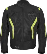 Germot Mistral Motorcycle Textile Jacket, black-yellow, Size XL for Men Black Yellow