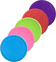 Dog Disc Toys 5 Pack Puppy Training Flying Disc Outdoor Toys Bite-Resistant Dog Chewing Toy