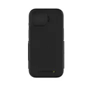 EFM Monaco Wallet Folio Case w/D3O 5G Signal Plus For iPhone 15 Black/Space Grey