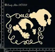 Dusty Attic Chipboard 6x6 - Santa Hat Frame #2, DA3676
