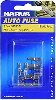 Narva 52725BL 25 Amp White Mini Blade Fuse 5 Pieces