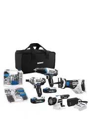HART 20-Volt Cordless 4-Tool Combo Kit & 200-Piece Drill & Driver Accessory Kit