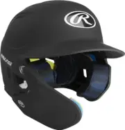 Rawlings Black Mach Batting Helmet w/Adj Face Grd -SR Left Hand Batter New