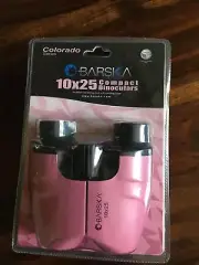 Barska 10x25 Pink Colorado Binocular includes neckstrap and soft carrying case,