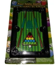 Pool Table Game - Miniature Pool Game - Doll Pool / Billiards Tabletop Game New