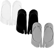 [JEWEDECO] 2 Toes Socks Toe Separator Socks for Women Summer Thin No Show Low-cut