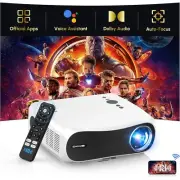 2025 4K Smart Home Theater Projector,Android TV 11.0,Auto Focus/Dolby Atmos 1250