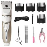 Dog Grooming Shaver Kit Clippers Low Noise Rechargeable Cordless Electric Qui...