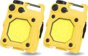 Sztxj 2 PCS Mini Portable Work Light 6 Modes Mini Super Bright Flashlight LED Torch Lamp COB Emergency Work Light with Magnetic Base for Camping, F...
