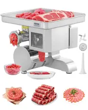Commercial Electric Meat Grinder Slicer 4.99 kg/Min Sausage Stuffer Maker
