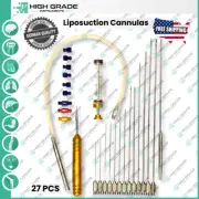 Liposuction Cannulas Set 27 PCS for Facial Fat Grafting Transplantation Surgery