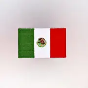 Mexico Flag Patch — Iron On Badge Embroidered Motif — Mexican World America