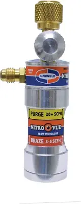 NV1 Nitro Vue Flow Indicator with 1/4" Flare Fittings Single-Gas Flowmeter, Regu