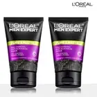 L'OREAL MEN EXPERT PURE & MATTE CHARCOAL BLACK SCRUB Deep Action x 2