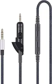 Audio Cable Replacement Compatible with Bose QC15 QuietComfort 15 Headphones, 1.2m 3.5mm Male-to-Male with Built-in Microphone and Volume Control for iPhone, iPad, iPod and Apple Devices