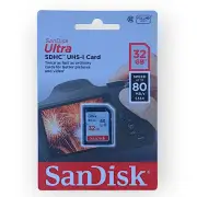 SanDisk Ultra 32GB SD Card Class10 80MB/s Memory Card Quick transfer speeds