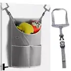 Large Hanging Laundry Hamper Wide Opening Over The Door Hanging Bag with Hooks
