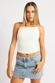 White Sleeveless Tank Supersoft - Size 16XL, Women's Tank